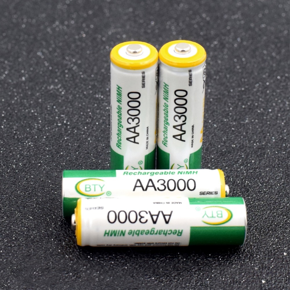 BTY 1.2V AA 3000 MAh Pre/Stay Charge Ni-MH Cells Rechargeable Nimh Batteriess AA LR6 HR6 3000mAh For Torch Remote Controls