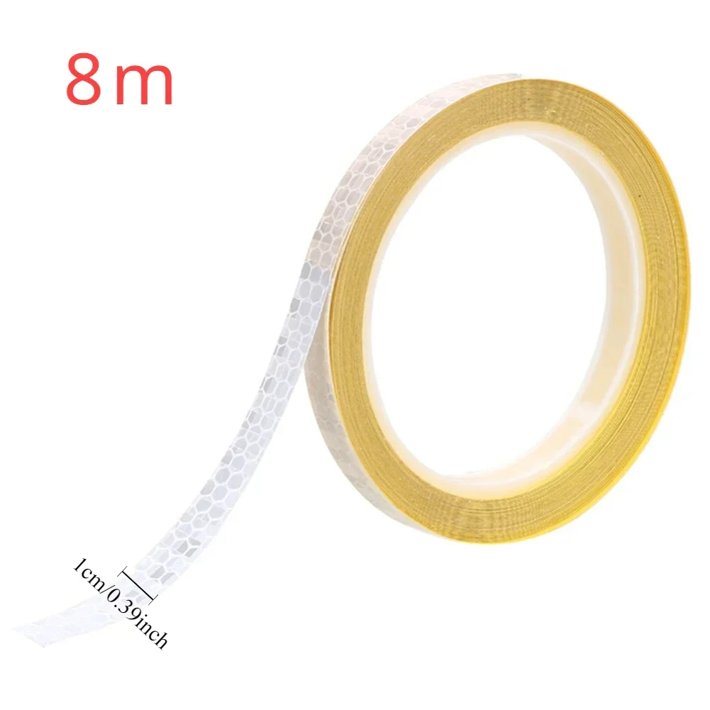 8m Reflektierendes Klebeband PVC Fahrradräder Reflektieren Fluoreszierender Aufkleber Fahrrad Reflektierendes Aufkleberstreifenband Für Radfahren Warnung Sicherheit