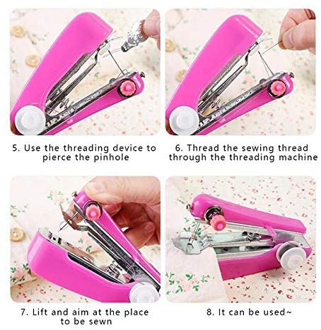 Portable Mini Manual Sewing Machine Simple Operation Sewing Tools Home Quick Handy Stitch Embroidery Portable Needlework Tool