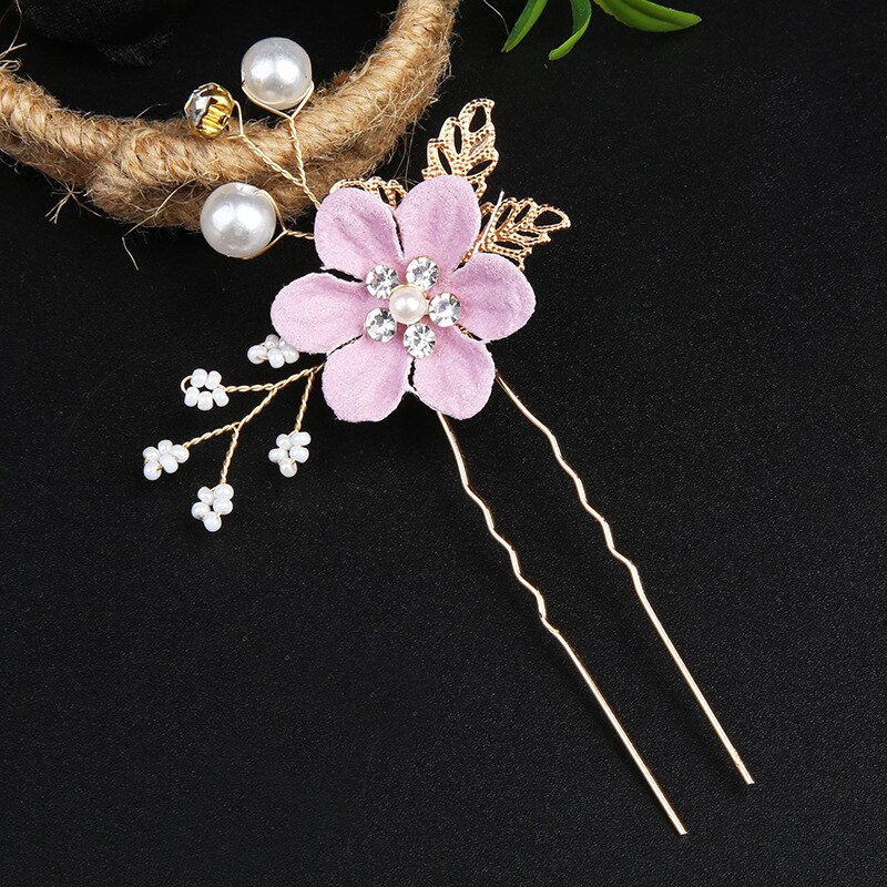 Nowy złoty liść kwiatowa do włosów grzebień spinka do włosów spinka do włosów Rhinestone Crystal Pearl kobiety eleganckie ślubne stroik Party biżuteria prezenty: 16