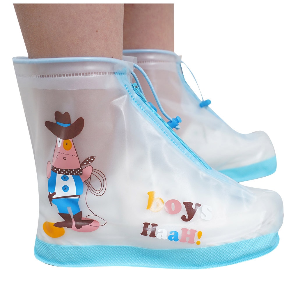 1Pair Non-disposable Protective Thicken Waterproof Carpet Cleaning Shoe Cover For Kids Children Outdoor Travel Shoe Cover A21#3