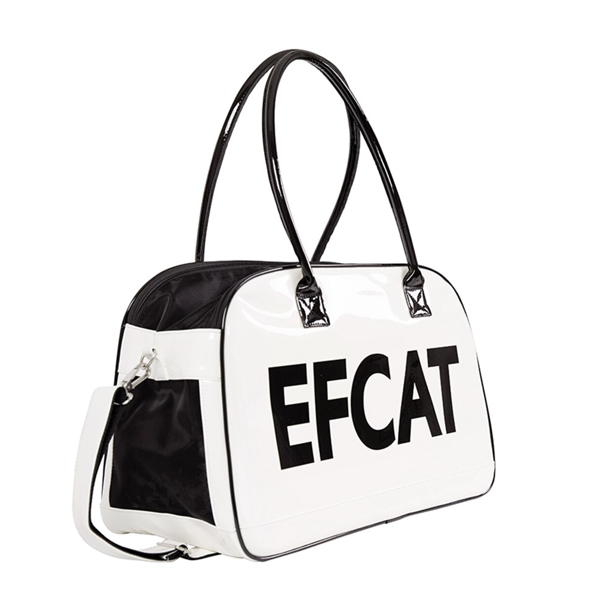 Grote Hond Kat Draagtas Mode Zilveren Tas Vervoer Carrying Voor Puppy Kitty: Milky White