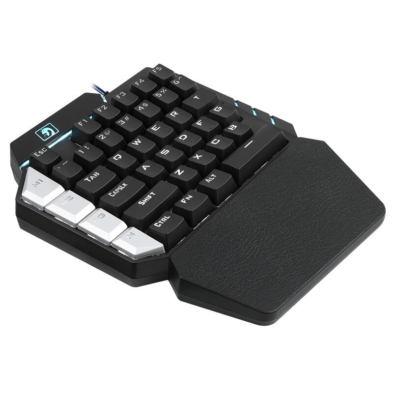K109 One-hand Operation Mobile Games keyboard 38 keys Mechanical hand feeling gaming Keyboard and 2500DPI mouse set: keyboard