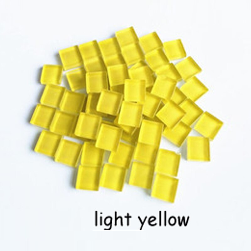 Micro Glas Tiny Mini Mozaïek Tegel DIY Hobby Kinderen Handgemaakte Crystal Gratis Stone Craft Materiaal Creativiteit: Light Yellow