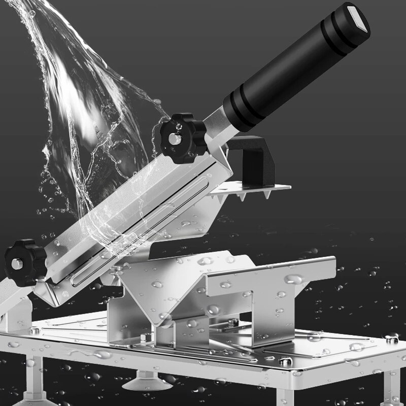 Kitchen Frozen Meat Slicer Manual Stainless Steel Food Cutter Slicing Machine Automatic Meat Nonslip Handle Cutter Tool