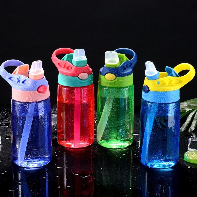 Bambini 480ML Tazza di Acqua Creativo Sicuro Del bambino Alimentazione Tazze con Cannucce A Tenuta Bottiglie di Acqua Portatile Esterno Dei Bambini s 'Tazze