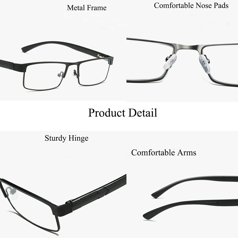 Gafas de lectura para hombres y mujeres, lentes no esféricas, aleación de titanio, presbicia, gafas con dioptrías, hipercopia, gafas de prescripción