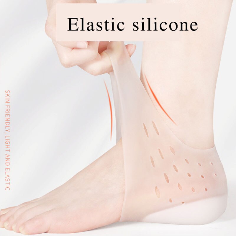 Invisible Heightening Insole Silicone Physical Examination Bionic Interior Heightening Protection Heel Insoles for Shoes