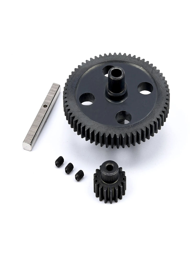 De Metal de acero estimular Diferencia de 62T Reducción y 17T Motor engranaje de piñón 0015 de 0088 para WLtoys 12428 de 12423,