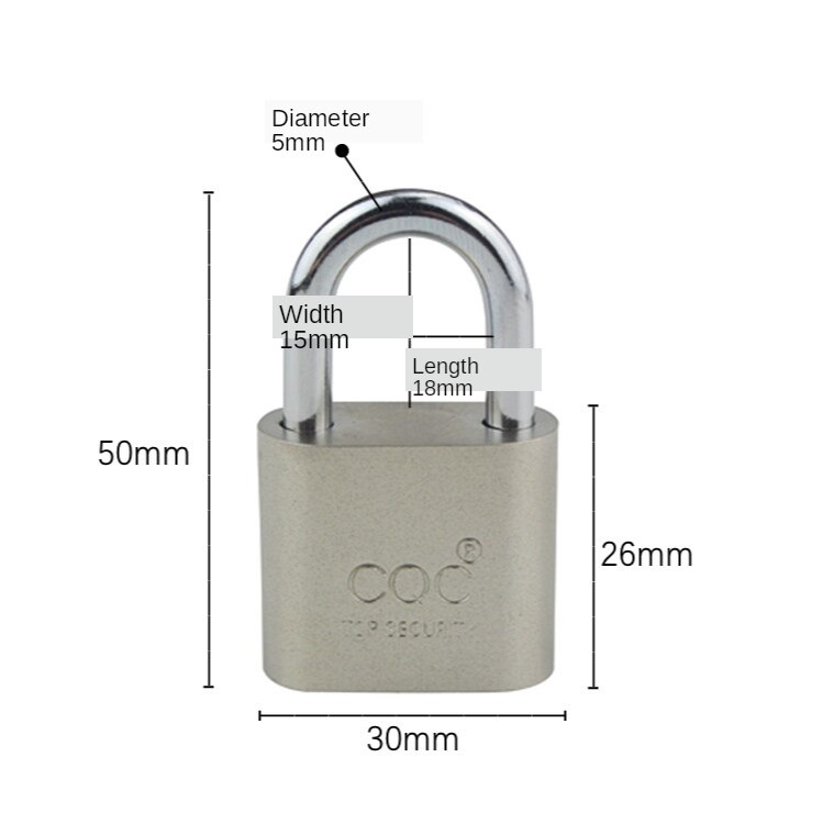High Security Steel Padlock Stainless Shackle Lock Anti-Cut Heavy Duty for door Warehouse Factory with 4 keys