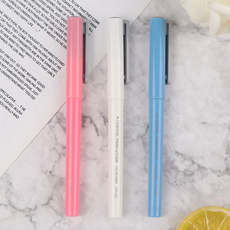 1pc Paper Cutter Pen Shaped Safety Ceramic Diamond Painting Parchment Paper Cutter Tip No Rust Durable Home DIY Tool