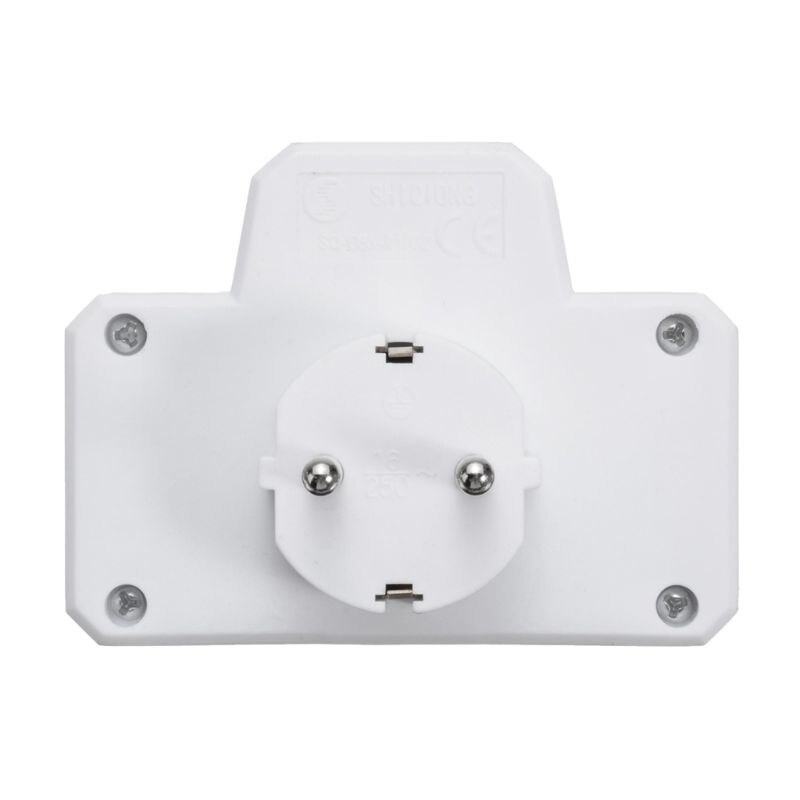 250V16A EU Standard Plug Double Socket Conversion Socket with Outlet Switch Plug