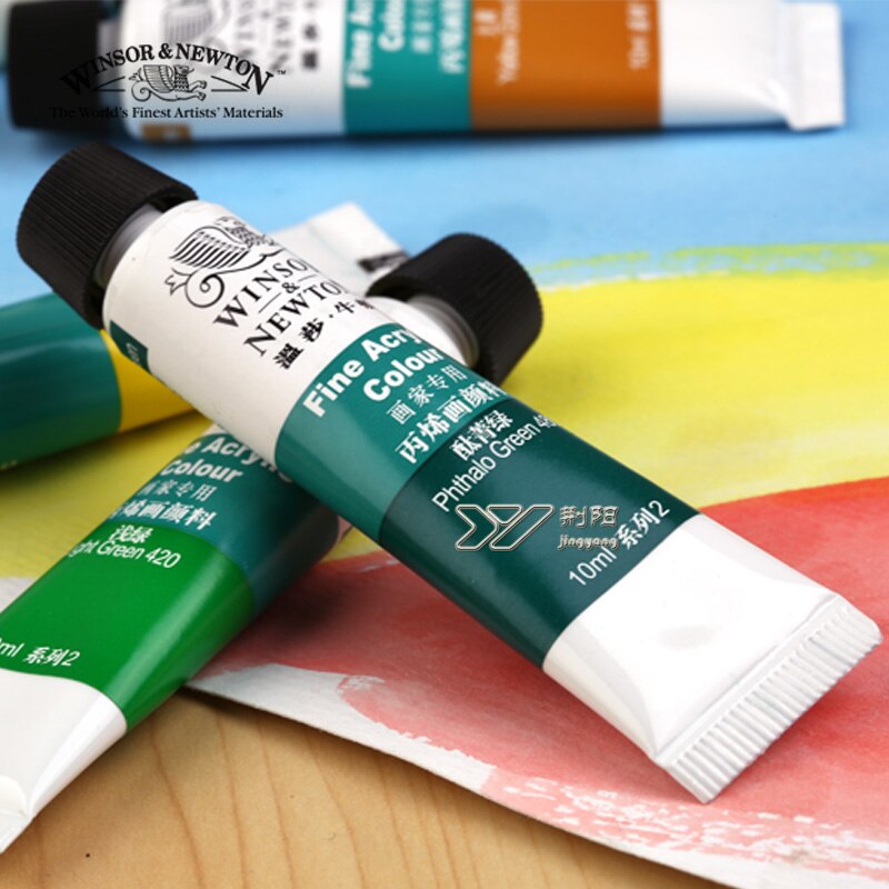 Winsor &amp; Newton 24/18/12 Kleur 10Ml Acryl Pigment Set Stof Textiel Verf Felgekleurde Craft Verven Pigmenten