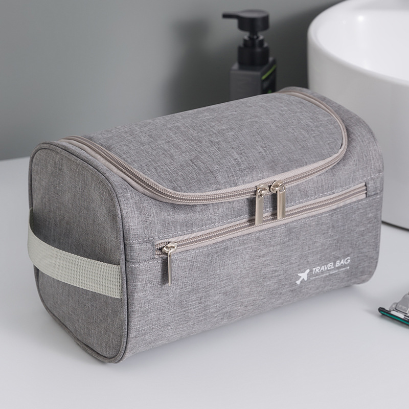 Neceser de viaje colgante, organizador y Kit Dopp de higiene para el baño con gancho para accesorios de viaje, artículos de tocador, baño Shav: Gris oscuro