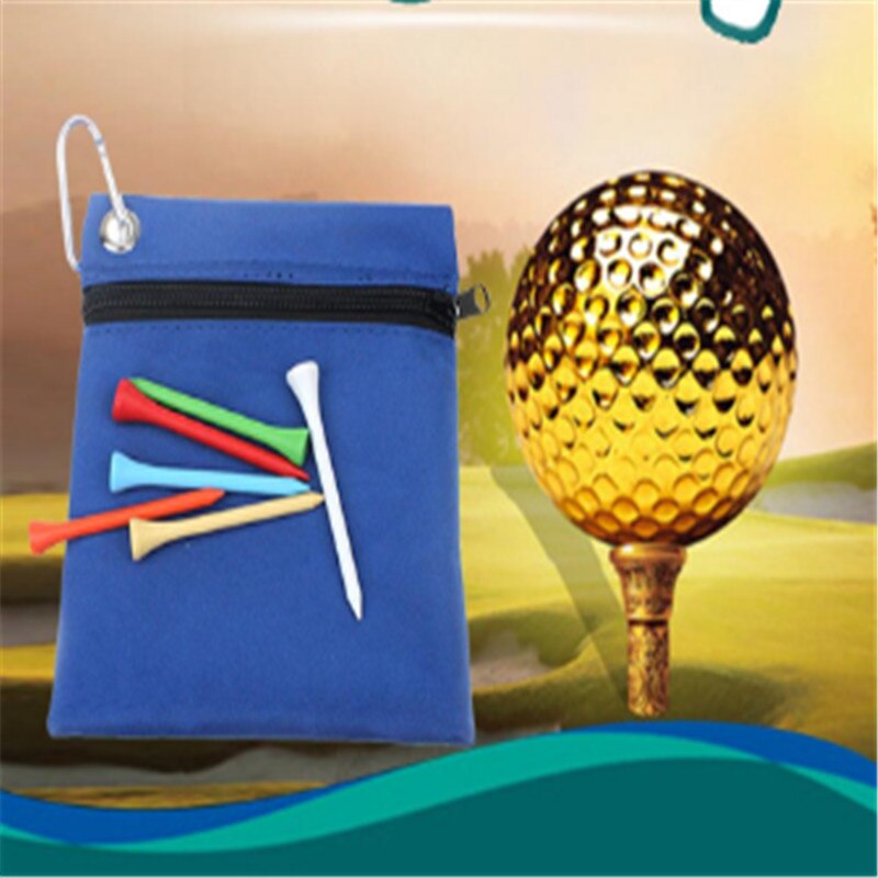 , bolsa de pelota de Golf con cremallera, bolsa de almacenamiento de nailon con mosquetón, accesorios de Golf