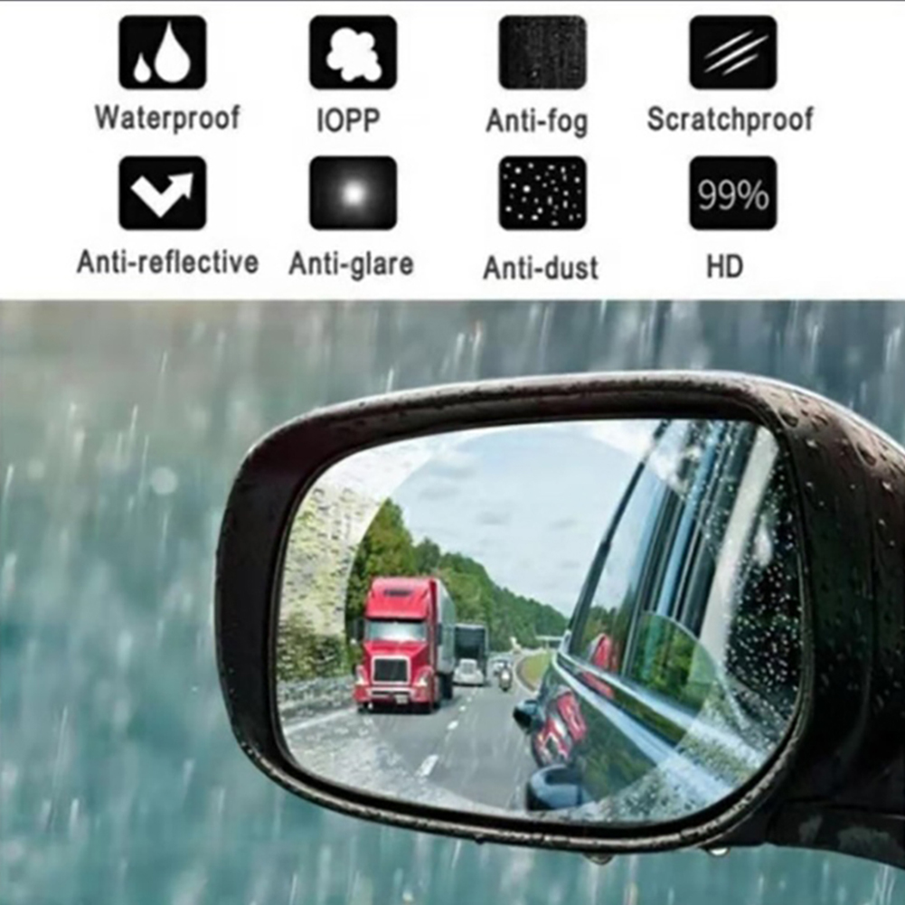 2 uds espejo retrovisor de coche película transparente impermeable a prueba de lluvia niebla película protectora para espejo pegatina de coche