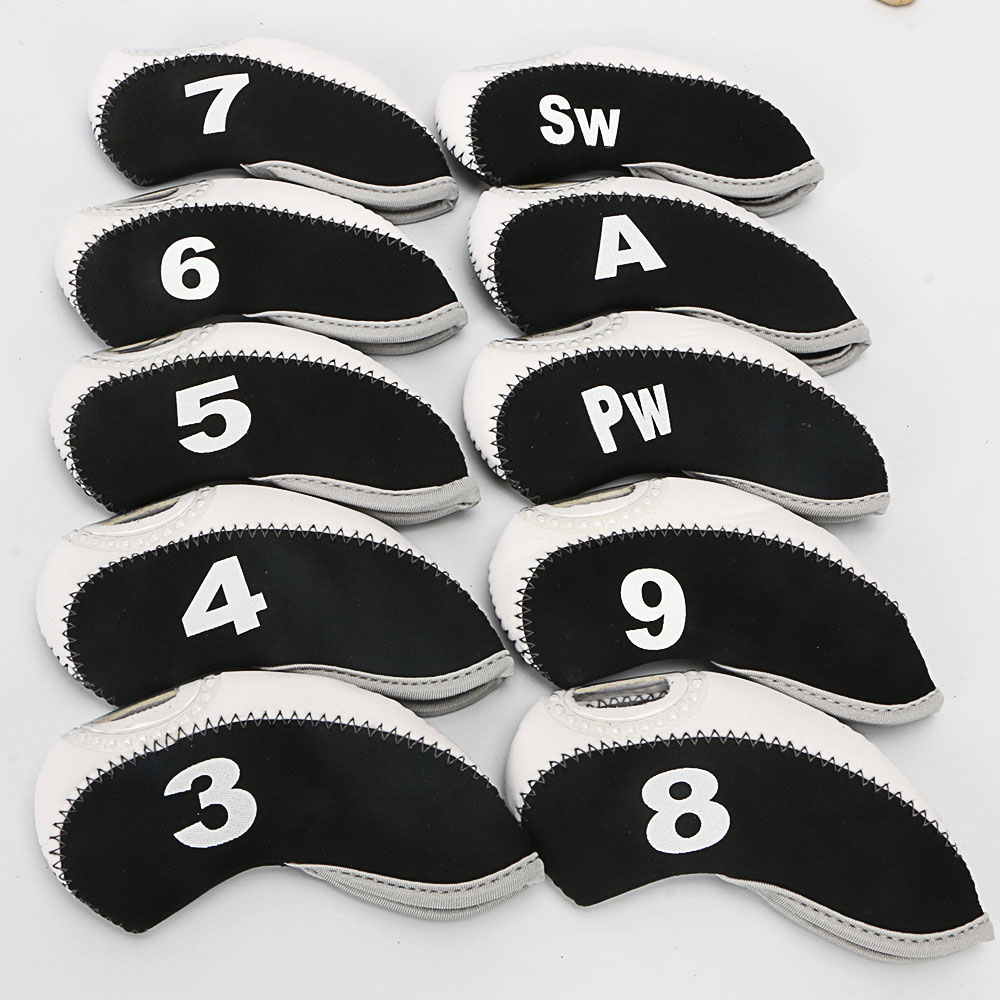 head covers golf irons club 10pcs/lot Neoprene fit all golf club irons: white