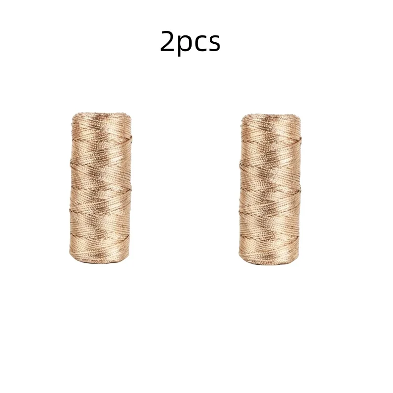 Złoty i srebrny sznurek makramowy, kokardki ze sznurka, rękodzieło DIY robić pakowania prezentów, szycie, skręcona nić, tekstylia domowe: Fluorescencyjny zielony