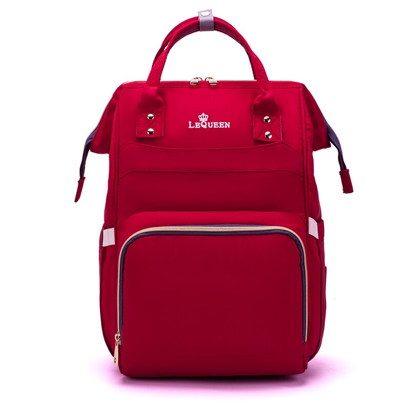 LEQUEEN Diaper Baby Bags Backpack For Moms Baby Bag Maternity Hospital Bag Care Nappy Bag Travel Stroller Send Free Hooks bolsos: Red 1