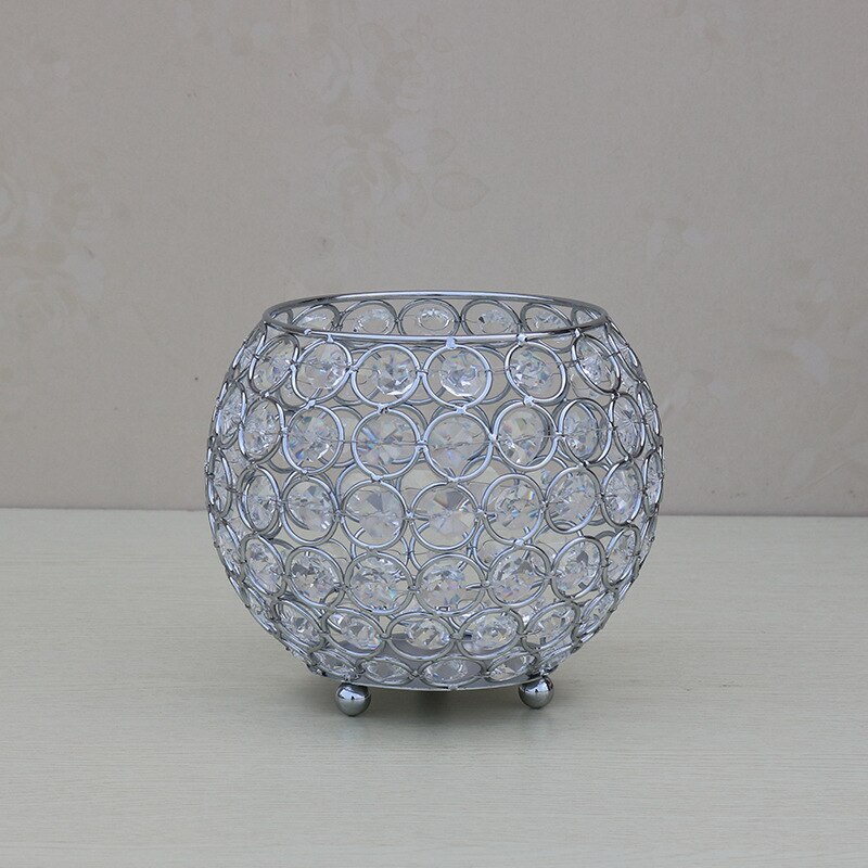 Peandim votive ljushållare silver  k9 kristall ljusstake bröllop bord mittstycken heminredning kontor boll penna kontanier