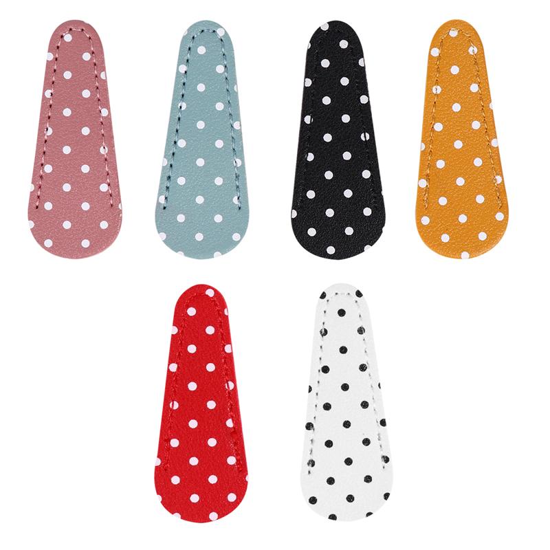 Funda protectora para tijeras bordadas, funda protectora de cuero PU para coser, funda para tijeras DIY, Color aleatorio, 6 uds./5 uds.