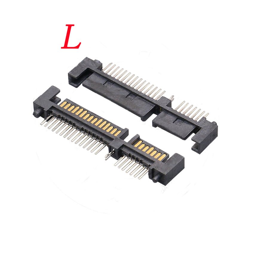 5PCS SATA Interface Socket SSD Solid State Drive Seat 7+15P 7P 22PIN Connector: L
