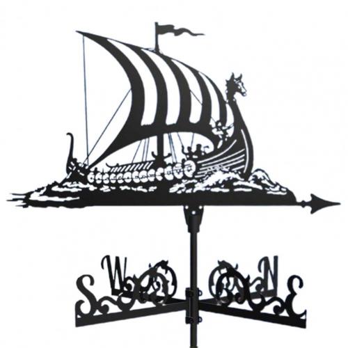 Weather Vane with Roof Mount Architectural Style Stainless Steel Ship Plane Animal Pattern Outdoor Weathervane Garden Supplies: 3