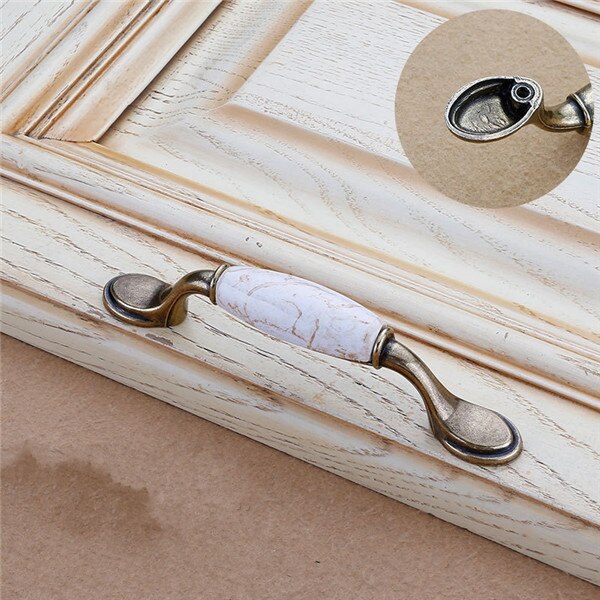 Boutons de poignée de meuble en céramique, à fleurs colorées, pour porte, tiroir, armoire, garde-robe: C