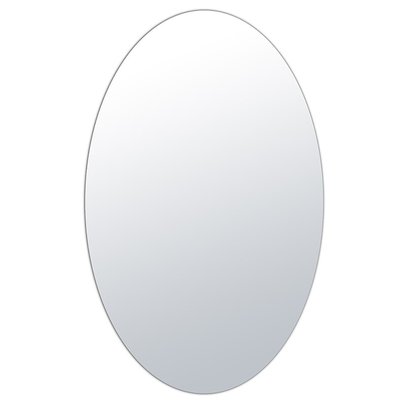 Akryl oval/rektangel speil flis klistremerker reflekterende vegg speil klistremerker selvklebende baderomsinnredning forvrengende speil