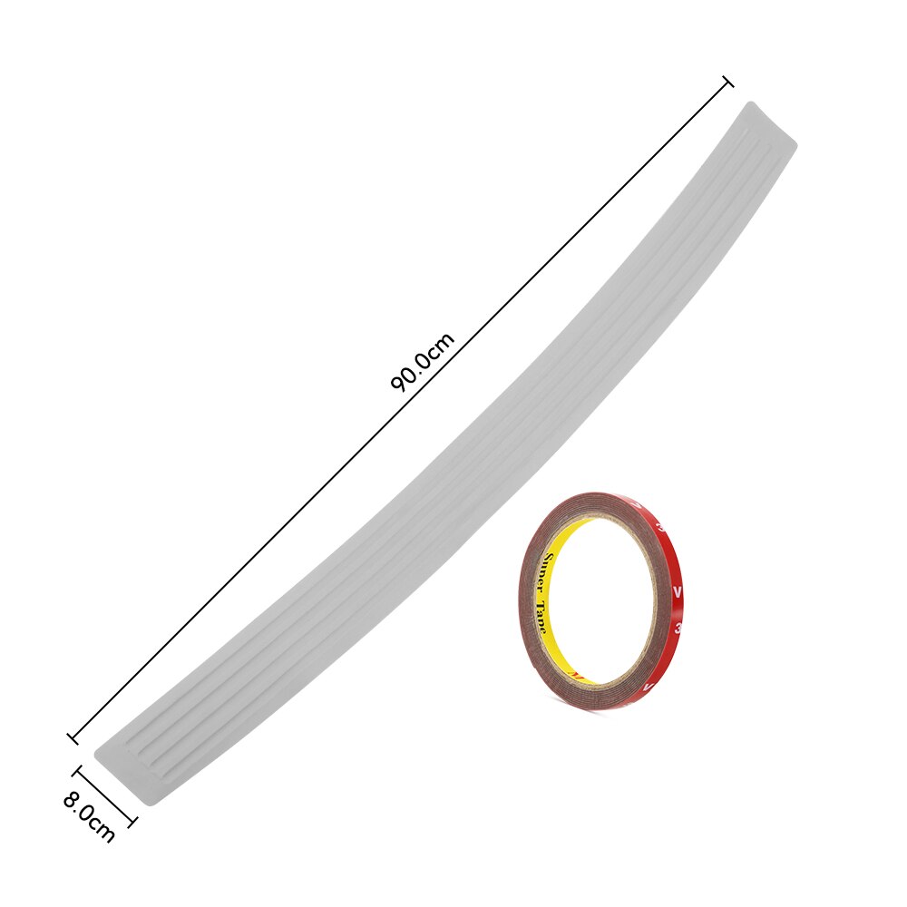Auto Voor Volvo S60 V60 S80 S40 V40 XC60 CX70 XC90 Auto Rubber Achterhoede Protector Trim Auto Cover zwarte Cover Accessoires: 90CM X 8CM  Grey