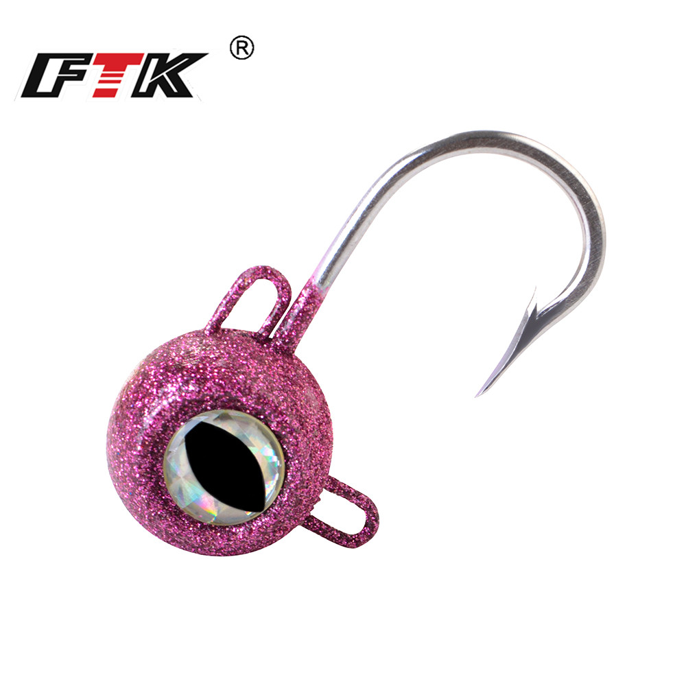 FTK Jig Head Richiamo di Pesca Alla Carpa Peche 120g/140g/160g/180g Bass Bait 3D Occhi Tonno Richiamo Vivido Corpo Jigging Affondamento Isca Artificiale