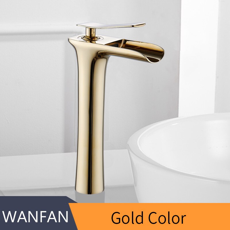Wastafelkranen Moderne Witte Badkamer Kraan Watervalkranen Enkel Gat Koud en Warmwaterkraan Wastafel Kraan Mengkranen 6008: plum / G1/2