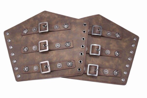 Knights braceletes armadura medieval luva renascentista guerreiro ranger couro laço-up gauntlet pulseira ampla punhos kit para mulher masculina