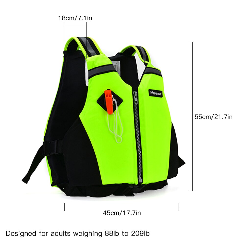 40kg-95kg Life Vest Men Women Swimming Life Jacket Zipper Swim Vest For Water Sports Surfing Swimming Fishing