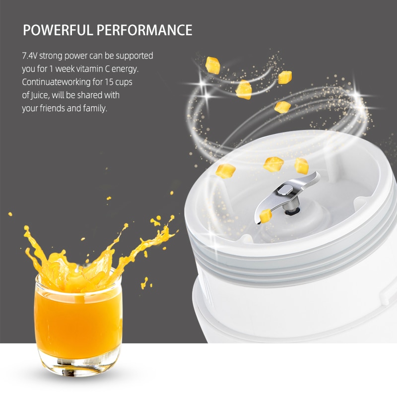 ROSPEC Handhold Juicer Portable Blender 7.4V USB Wireless Electric Fruit Mixer Cup Juicer Smoothie Maker BPA Free Food Processor