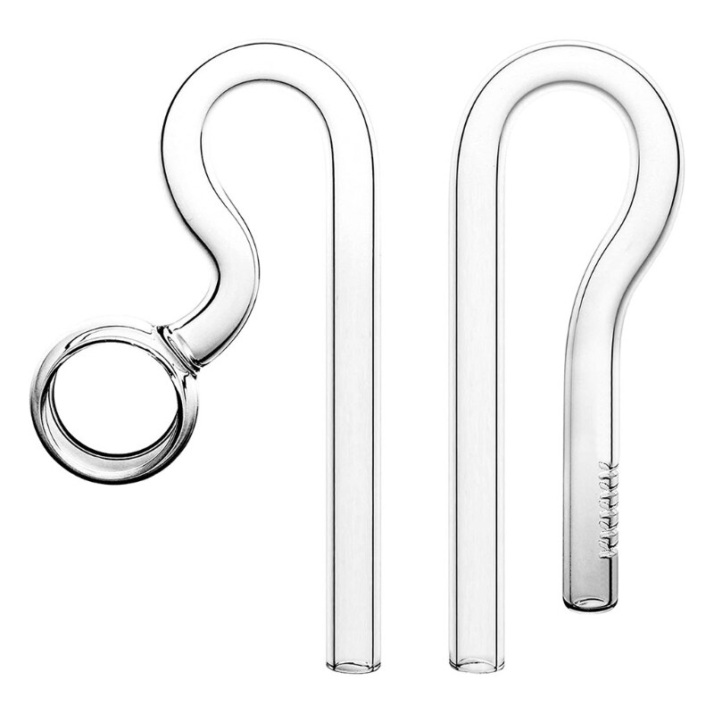 Tubería de lirio de vidrio transparente, entrada y giro, Compatible con eheim-tetra y otros filtros, fácil de instalar