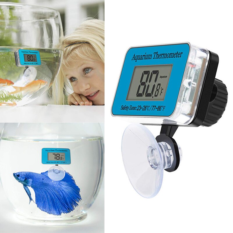 Waterproof Digital LCD Fish Tank Thermometer Underwater Temperature Monitor With Suction Cup