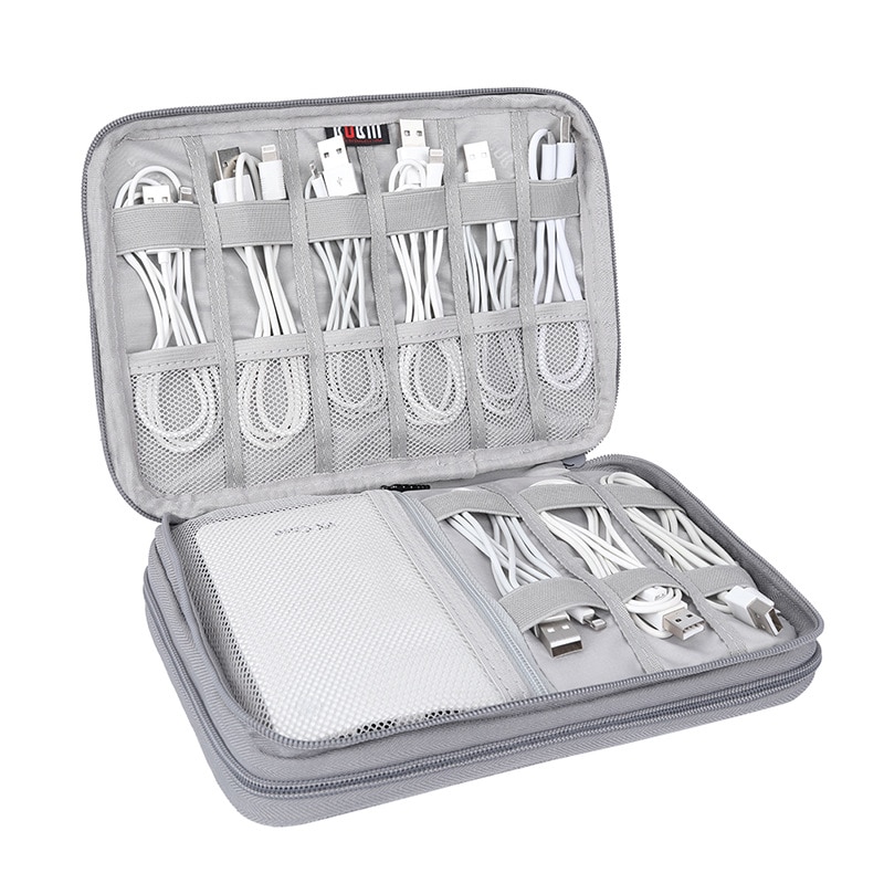 Travel Accessory Cable Bag Portable Digital USB Electronic Organizer Gadget Case Travel Cellphone Charge Mobile Charger Holder