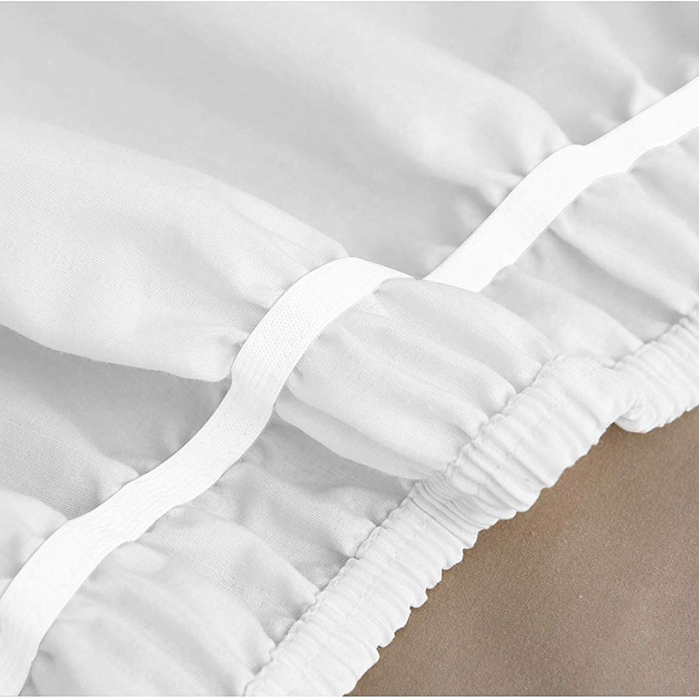 Vikle rundt i sengen nederdel elastisk seng flæser let pasform let af fade resistent ensfarvet seng nederdele hotel stof spredt