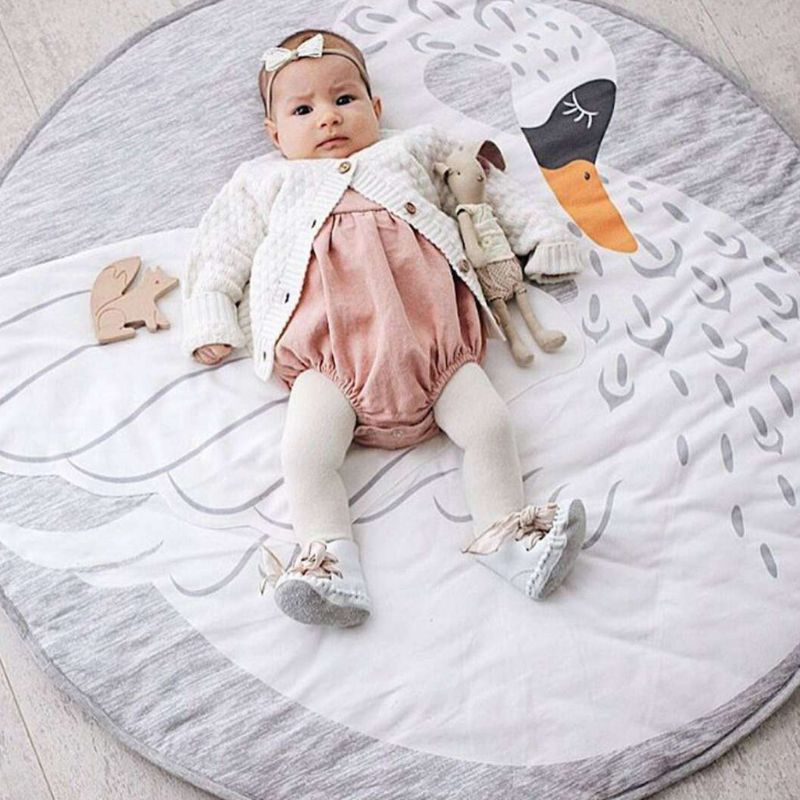 Bébé bambin jouer tapis de sol dessin animé cygne enfants ramper couverture enfants chambre poussette décor accessoires