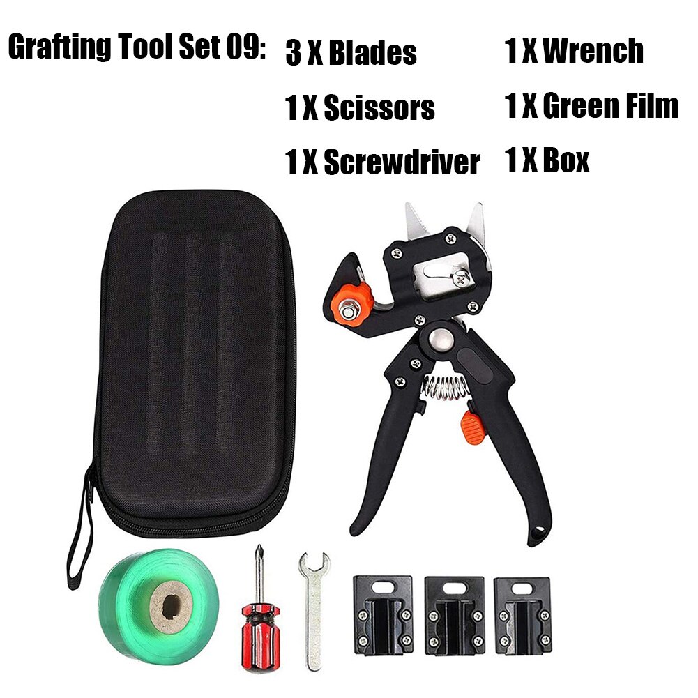 Garden Tools Farming Pruning Shears Grafting Scissor Fruit Tree Vaccination Secateurs Pruning Cutting Knife: Grafting Tool Set 09