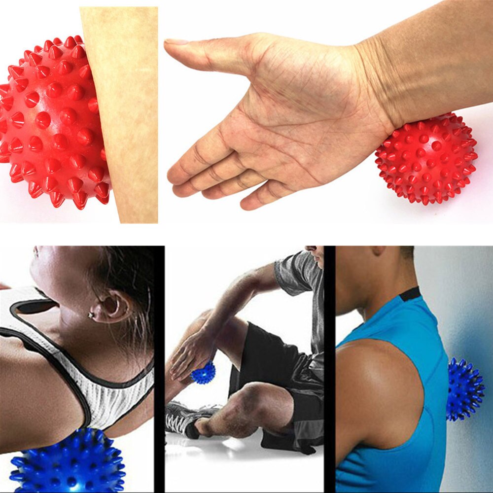 Bola de masaje con pinchos de Pvc para fascitis Plantar, accesorio deportivo para aliviar el dolor en el pie, # YJ
