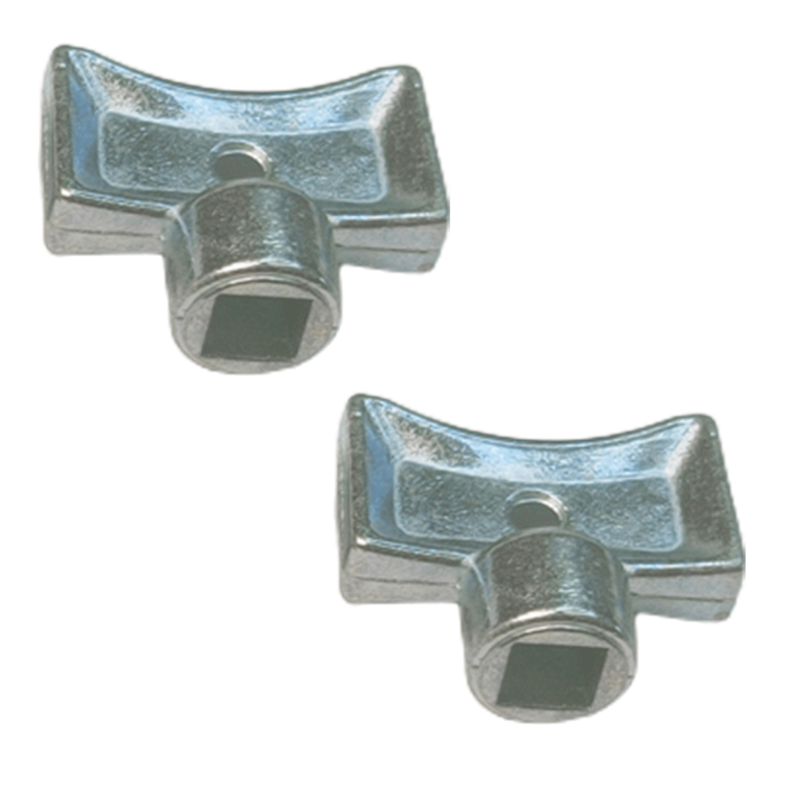 2 Stuks Radiator Klep Sleutel Kraan Sleutel Radiator Waterkraan 5×5mm Klep Socket Speciale Slot Moersleutel zinklegering: Zilver