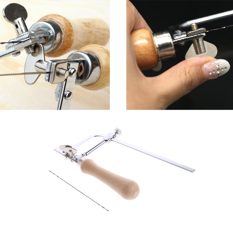 Piercing Blade Jewelry Steel Saw Frame Adjustable Jewelers+FREE 1 Blade
