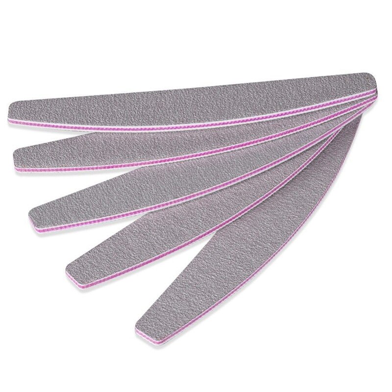 10 Pcs 100/180 Nagelvijlen Blok Buffer Pedicure Manicure Half Moon Schuurpapier Nail Schuren Lima Nagelvijlen Filer Voor Nagels art