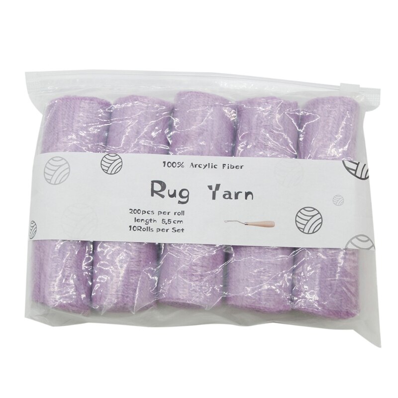 10 Rolls Pre-Cut Latch Hook Yarn Threads for Making Pillowcases Blanket Rug DIY: 21