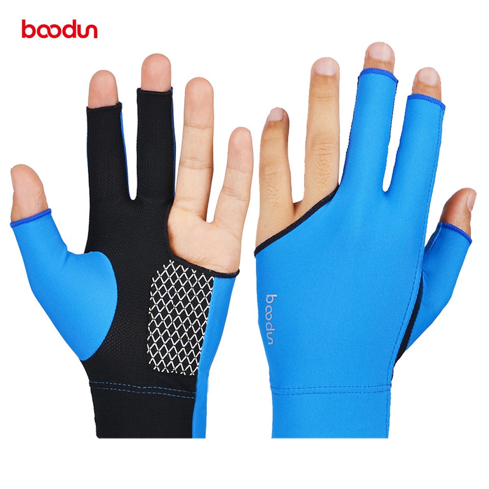 Boodun – gants de billard pour hommes et femmes, 1 pièce, en Spandex, respirant, antidérapant, accessoires de billard
