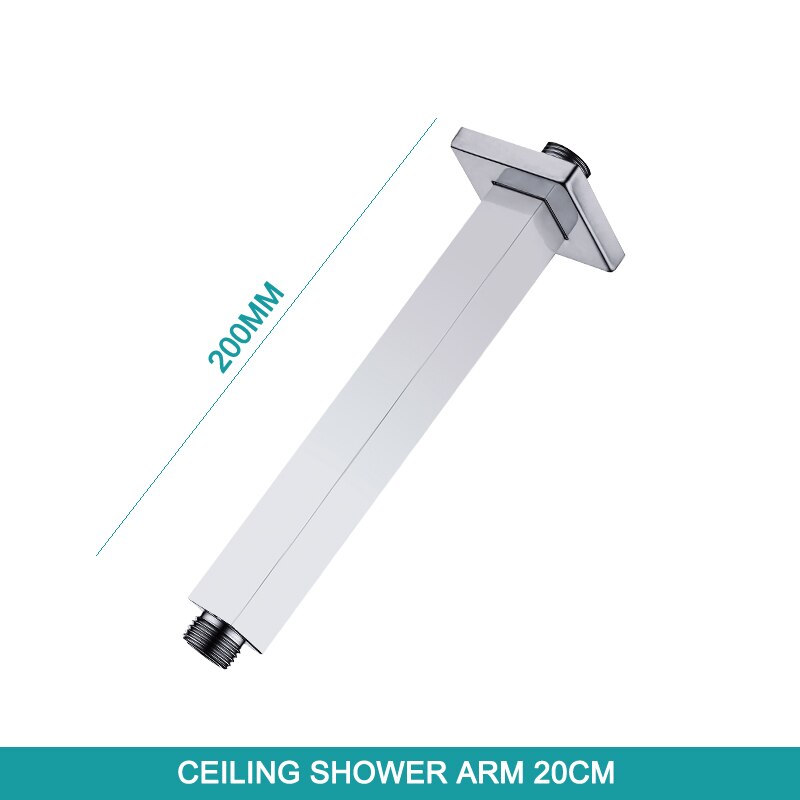 Overhead Shower Arm Head Shower Chrome Plated Big Square Round SUS304 Stainless Steel Modern Indoor Outdoor: SA0002CP-86