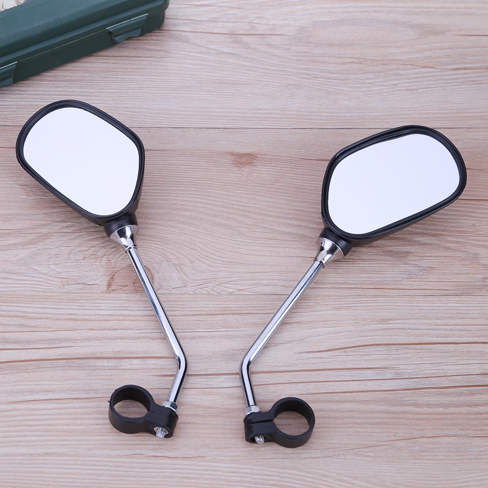 1 Pair Bicycle Handlebar Rear View Mirror for Bike Glass Safety Mirror Wide Range Back Sight Reflector Angle Adjustable Mirrors