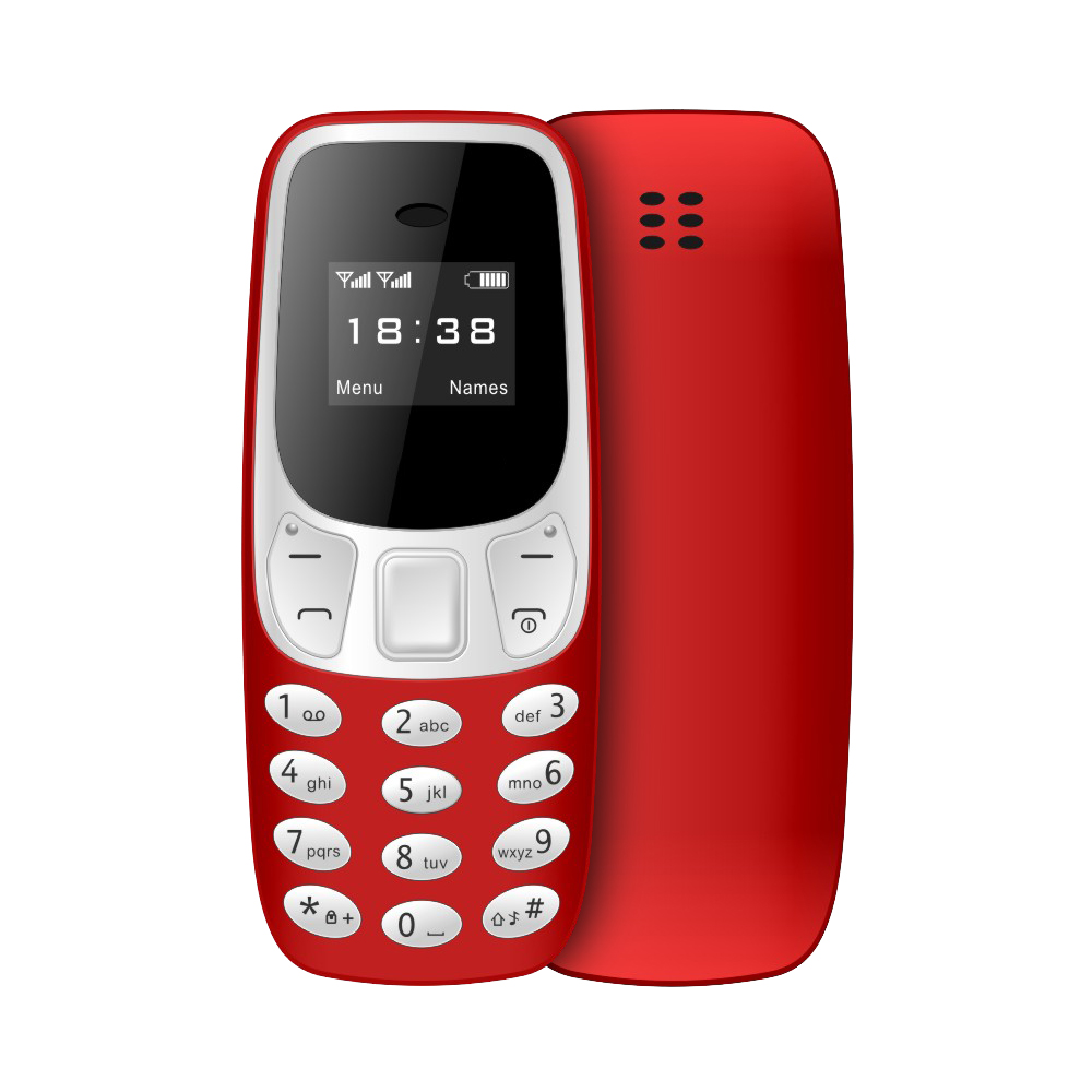 SERVO Kleine Mobiele Telefoon Bluetooth Dialer Magische stem Lage Straling Telefoongesprek Opname 2/3 SIM GSM Ontgrendeld Mini Mobiel: Rood